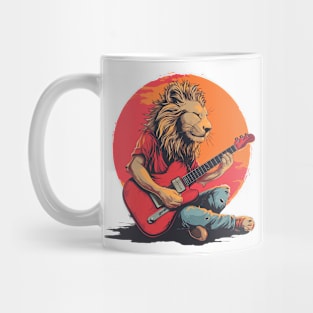 lion play guitar Mug